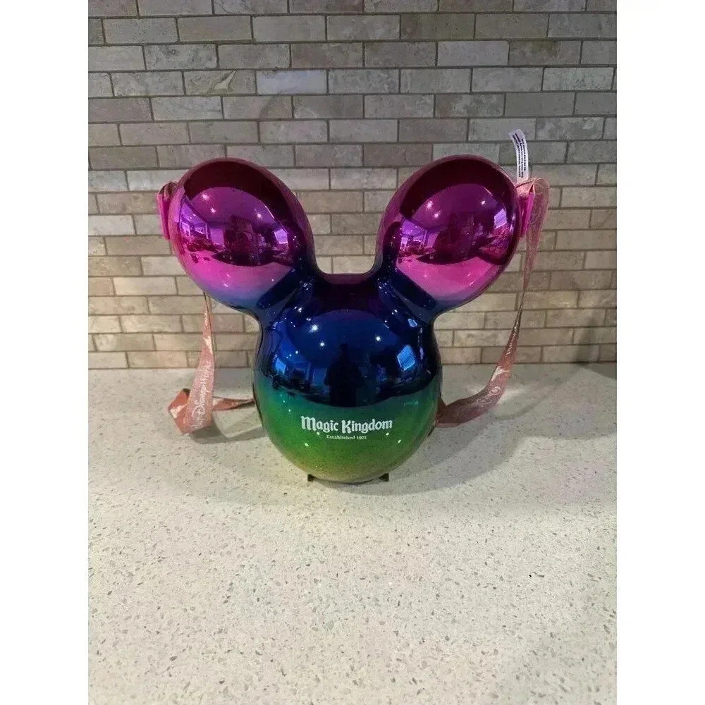 Mickey Popcorn Bucket Disney‎ World Magic Metallic Balloon Iridescent Parks #123